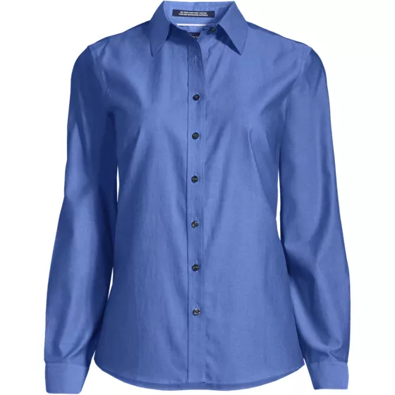 Women's Long Sleeve No Iron Pinpoint Shirt - primary