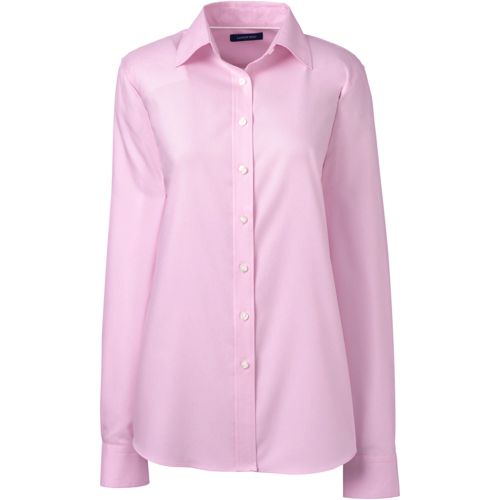 Women's Long Sleeve Solid No Iron Pinpoint Shirt