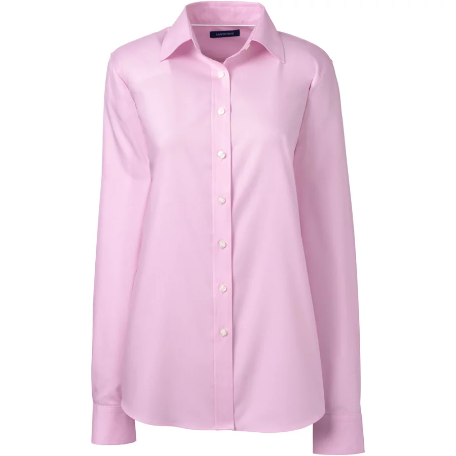 School Uniform Women's Long Sleeve No Iron Pinpoint Shirt