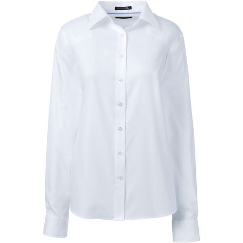 Women's Long Sleeve Solid No Iron Pinpoint Shirt