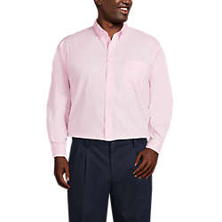 Men's Big & Tall Long Sleeve Buttondown No Iron Pinpoint Shirt, Front