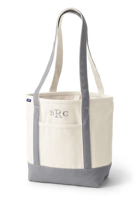 Natural Open Top Long Handle Canvas Tote