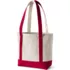 Medium 5 Pocket Open Top Long Handle Canvas Tote Bag, Back