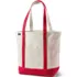 Large 5 Pocket Open Top Long Handle Canvas Tote Bag, Front