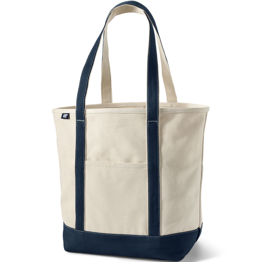 Medium 5 Pocket Open Top Canvas Tote Bag