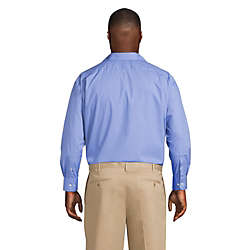 Men's Big and Tall Long Sleeve Straight Collar Broadcloth Dress Shirt, Back