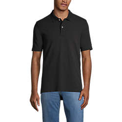 Lands End Mens Comfort First Long Sleeve Solid Mesh Polo 