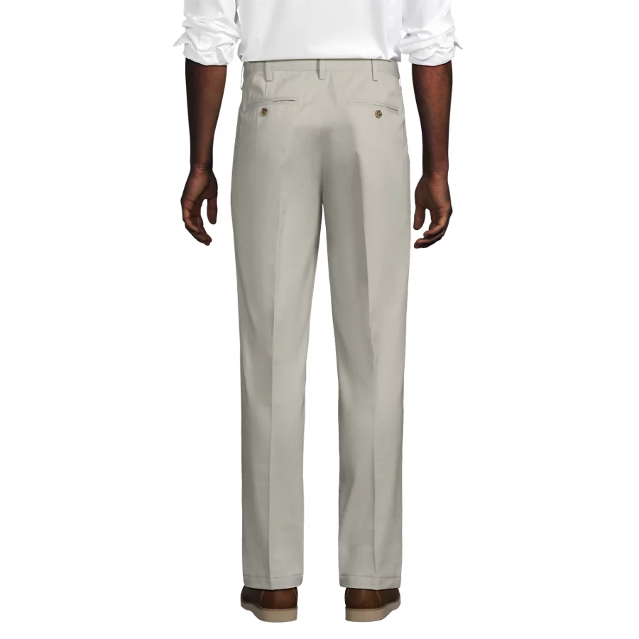 Men's No Iron Comfort Waist Traditional Fit Pleated Front Chino Pant view 2
