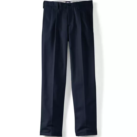 Men's Big and Tall No Iron Comfort Waist Traditional Fit Pleated Front Chino Pant - primary