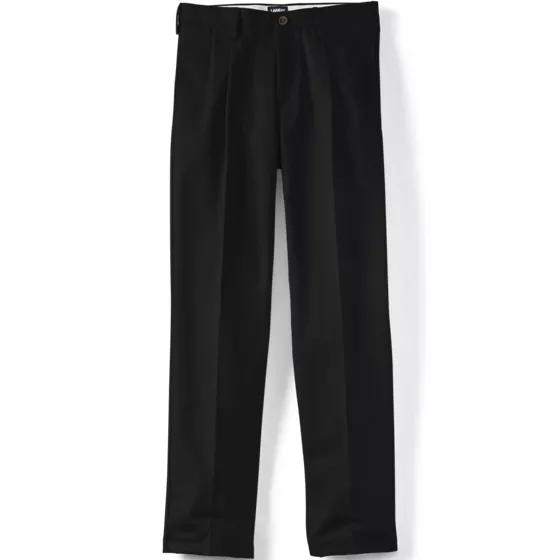 Men's Big and Tall No Iron Comfort Waist Traditional Fit Pleated Front Chino Pant - primary