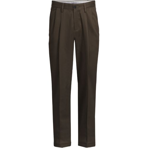 Men's No Iron Comfort Waist Traditional Fit Pleated Front