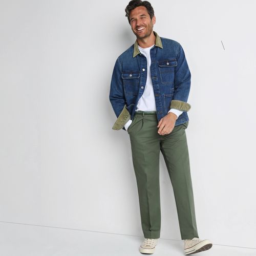 Mens tan pants on sale outfit