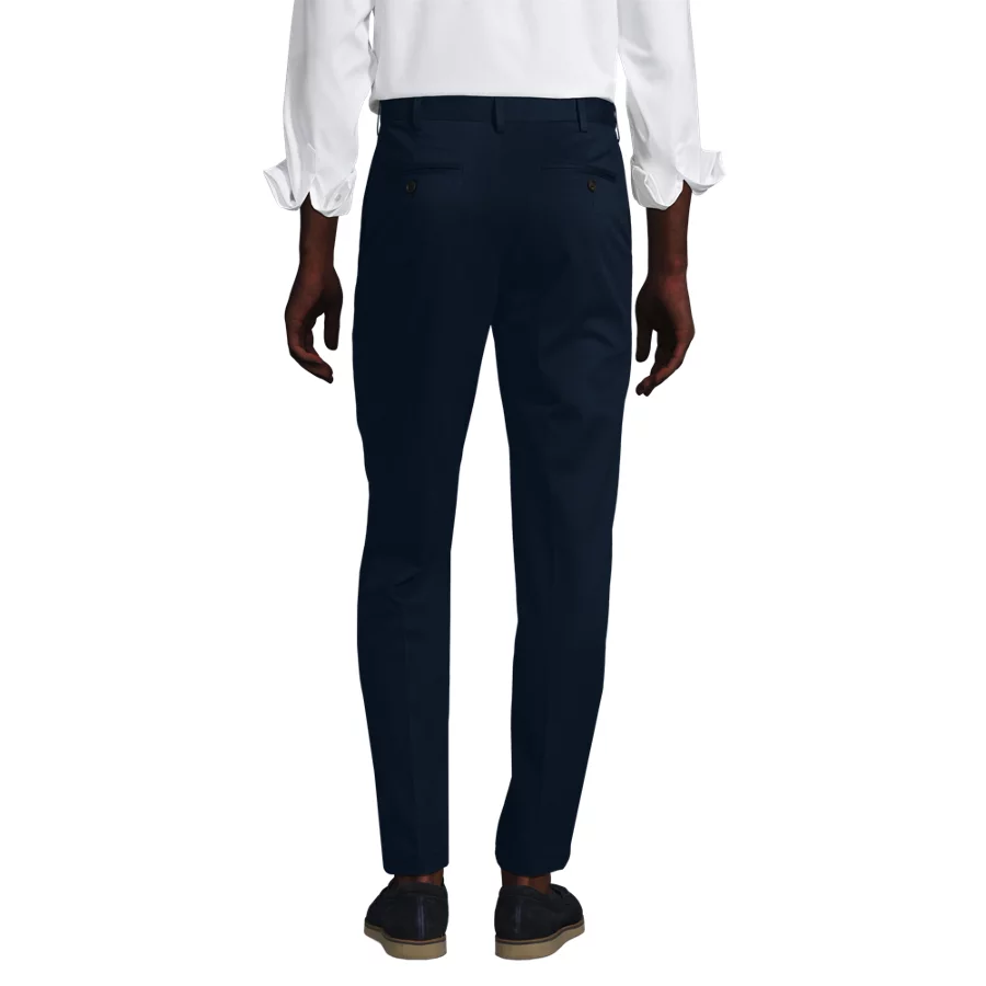 School Uniform Men's No Iron Comfort Waist Traditional Fit Plain Front Chino Pant view 2