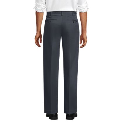 Men's No Iron Comfort Waist Traditional Fit Plain Front Chino Pant - image 2