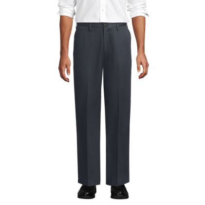 Men's No Iron Comfort Waist Traditional Fit Plain Front Chino Pant - image 1