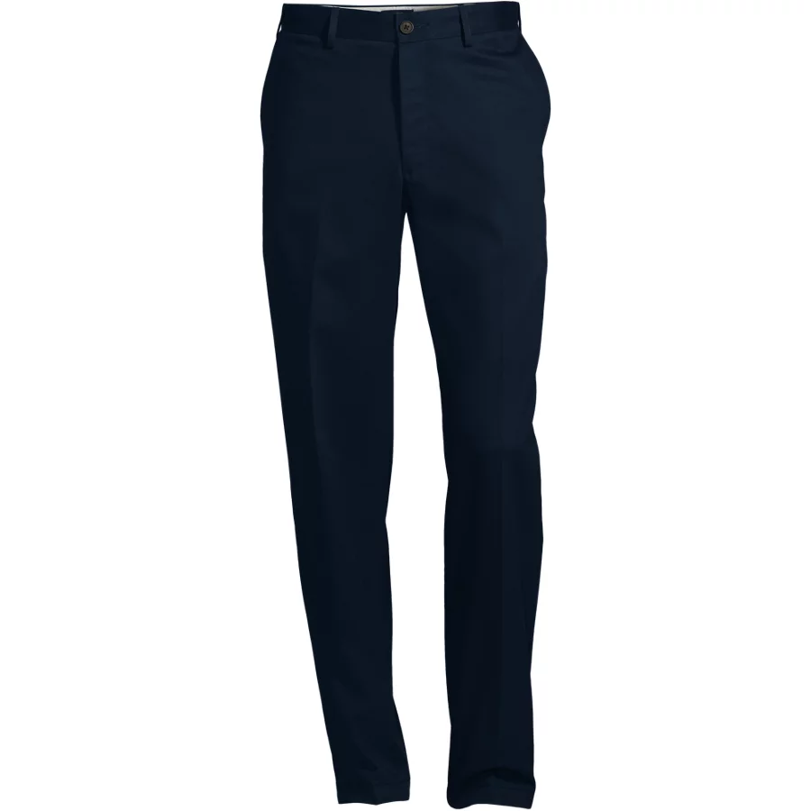 School Uniform Men's No Iron Comfort Waist Traditional Fit Plain Front Chino Pant view 3