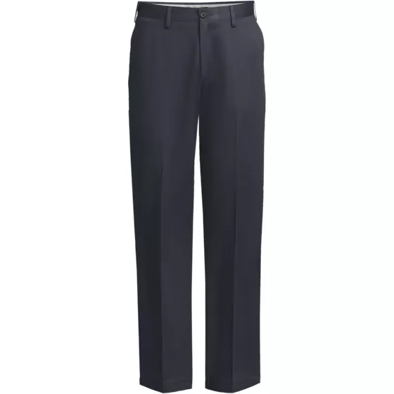 School Uniform Men's No Iron Comfort Waist Traditional Fit Plain Front Chino Pant - primary