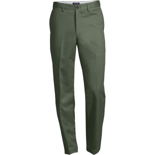 Men's Plain Front Comfort Waist No Iron Chino Pants