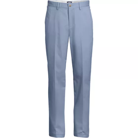 Men's No Iron Comfort Waist Traditional Fit Plain Front Chino Pant - primary