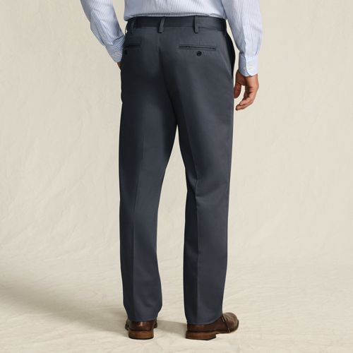  Lands' End Classic Comfort. Bügelleichte Chino, Herren, Größe:48 Regular, Grau, Baumwolle, By Lands' End 
