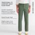 Men's No Iron Comfort Waist Traditional Fit Plain Front Chino Pant, alternative image