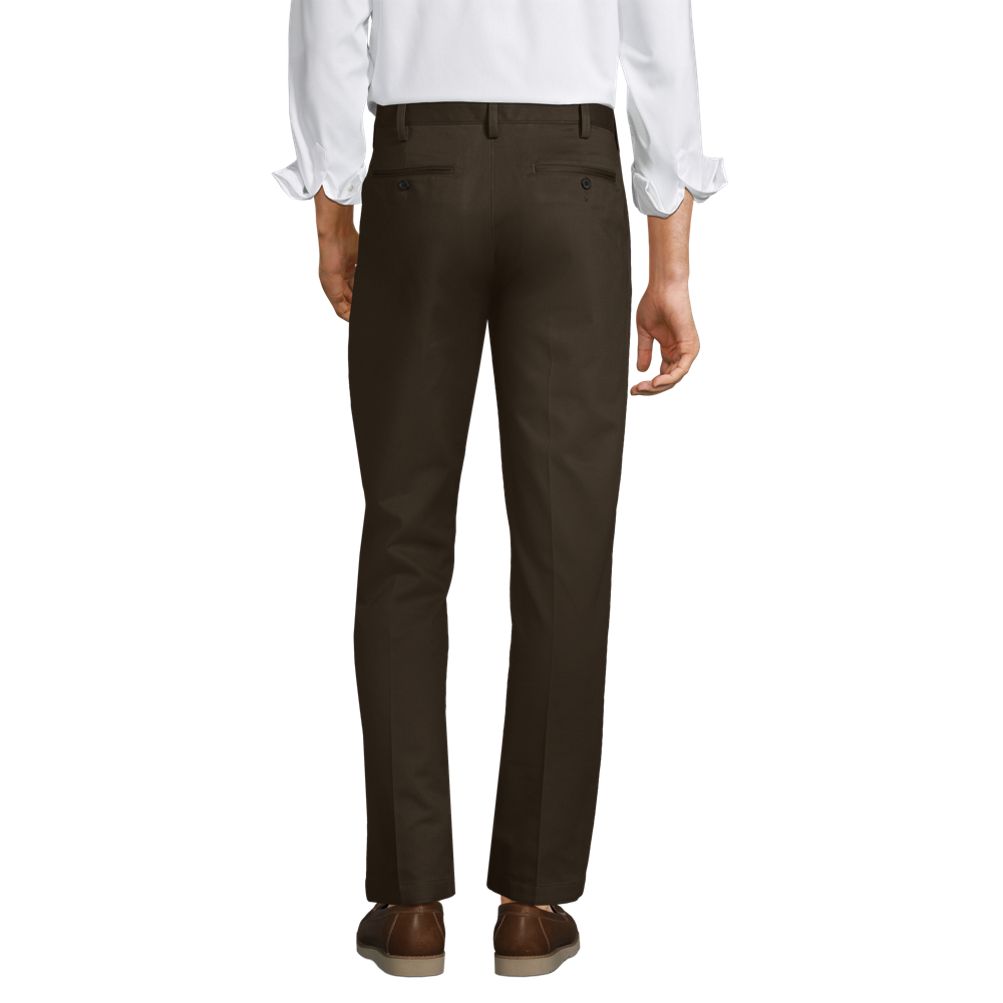 Men's No Iron Traditional Fit Plain Front Chino Pant | Lands