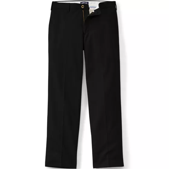 Men's Long No Iron Traditional Fit Plain Front Chino Pant - primary