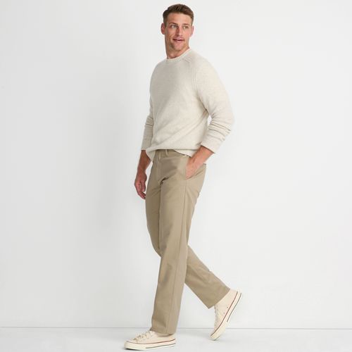 Pantalon chino sans pinces pur coton