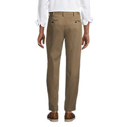 Men's Traditional Fit Pleated No Iron Chino Pants, Back