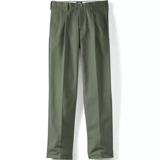Men's No Iron Traditional Fit Pleated Front Chino Pant - primary