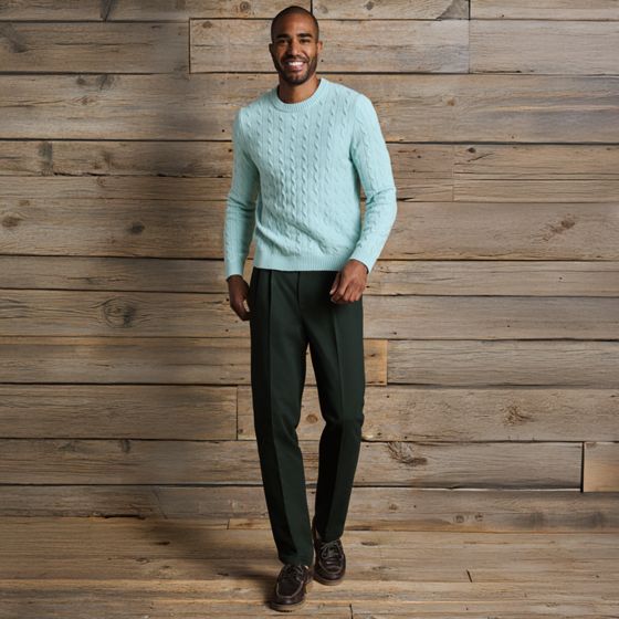Men's Pleated Chino Pants | Lands' End