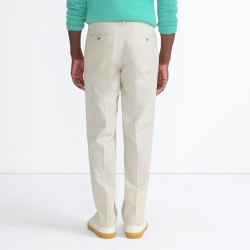 Men's No Iron Traditional Fit Pleated Front Chino Pant, Back
