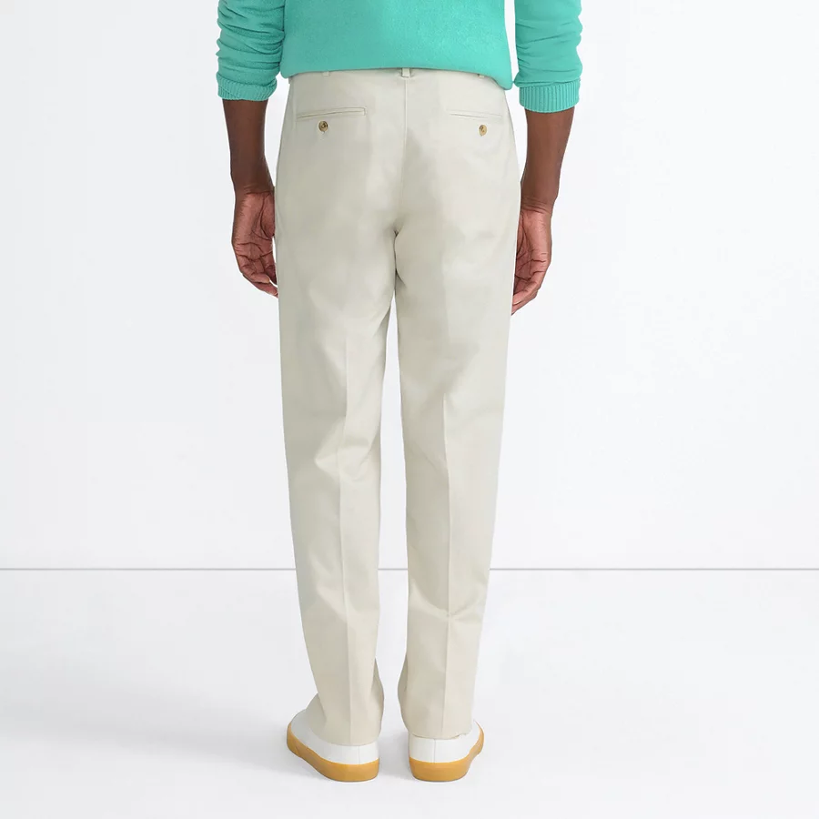 Men's No Iron Traditional Fit Pleated Front Chino Pant view 4