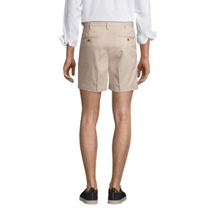 Men's No Iron 6" Comfort Waist Pleated Front Chino Short - image 2