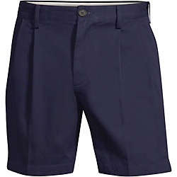 Men's Comfort Waist Pleated 6 Inch No Iron Chino Shorts, Front