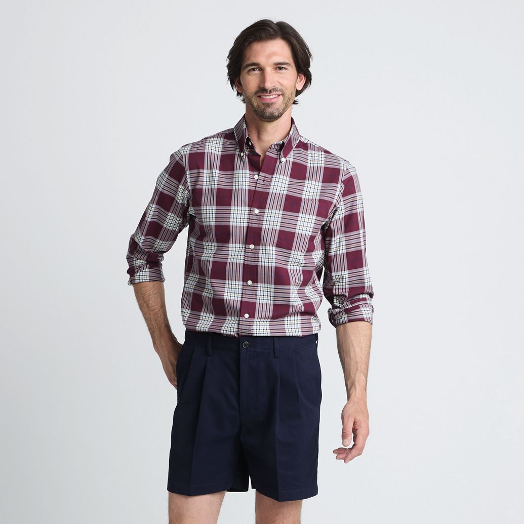 Men's Comfort Waist Pleated 6" No Iron Chino Shorts