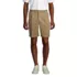 Men's No Iron 9" Comfort Waist Pleated Front Chino Short, Front