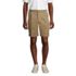 Men's No Iron 9" Comfort Waist Pleated Front Chino Short, Front