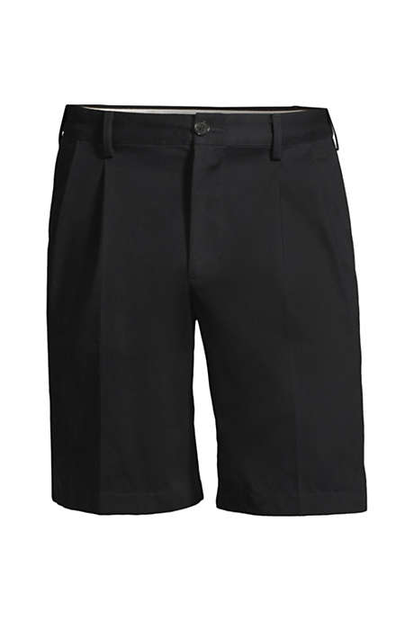 Men's Comfort Waist Pleated 9 Inch No Iron Chino Shorts