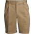 Men's No Iron 9" Comfort Waist Pleated Front Chino Short, Front