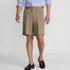 Men's No Iron 9" Comfort Waist Pleated Front Chino Short, Front