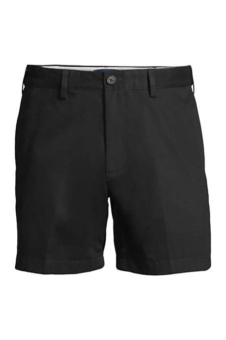 Men's No Iron 6 Plain Front Comfort Waist Chino Shorts