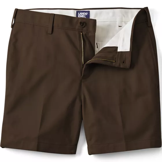Men's No Iron 6" Comfort Waist Plain Front Chino Short - primary