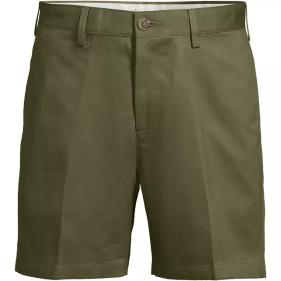 Men's 6" Plain Front Comfort Waist No Iron Chino Shorts - primary