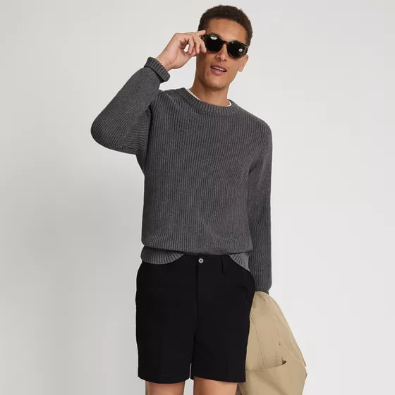 Men's No Iron 6" Comfort Waist Plain Front Chino Short - primary