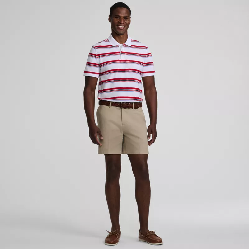 Men's No Iron 6" Comfort Waist Plain Front Chino Short, alternative image