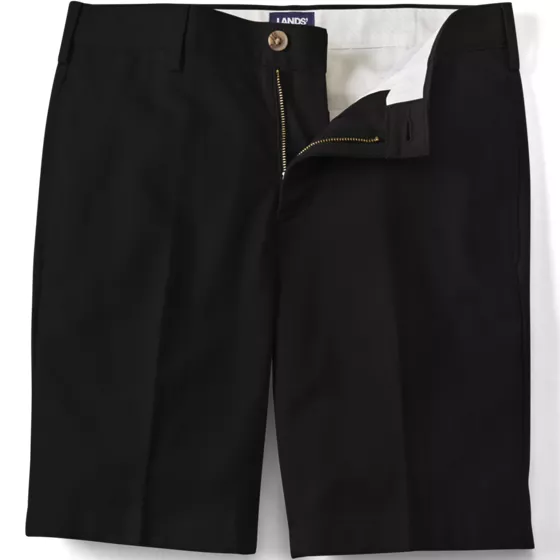 Men's No Iron 9" Comfort Waist Plain Front Chino Short - primary