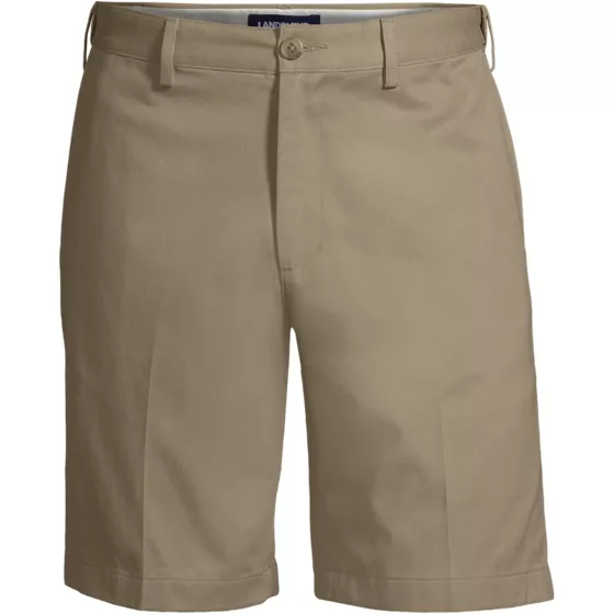 School Uniform Men's Big and Tall No Iron 9" Comfort Waist Plain Front Chino Short - primary