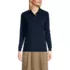Women's Long Sleeve Interlock Polo Shirt, Front
