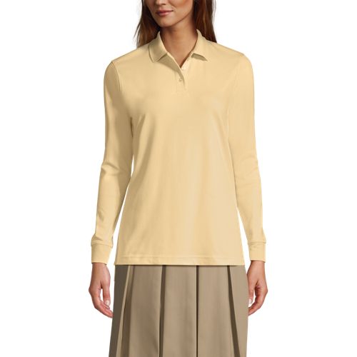 Women's Long Sleeve Interlock Polo - image 3